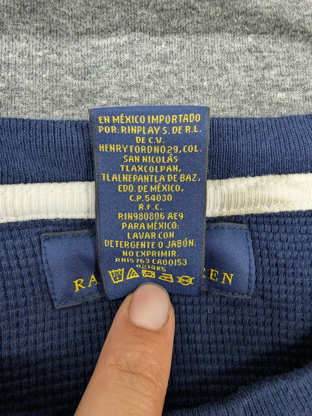 Polo by Ralph Lauren Waffle-Knit Long Sleeve Crewneck Shirt